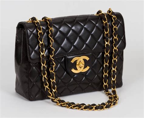 black jumbo chanel bag|Chanel vintage jumbo.